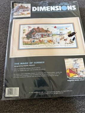 Dimensions 'The Magic of Summer' Cross Stitch Wall Art - Coastal Colors